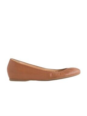 J. Crew Cece Ballet Flat Leather Burnt Sienna Women's 10